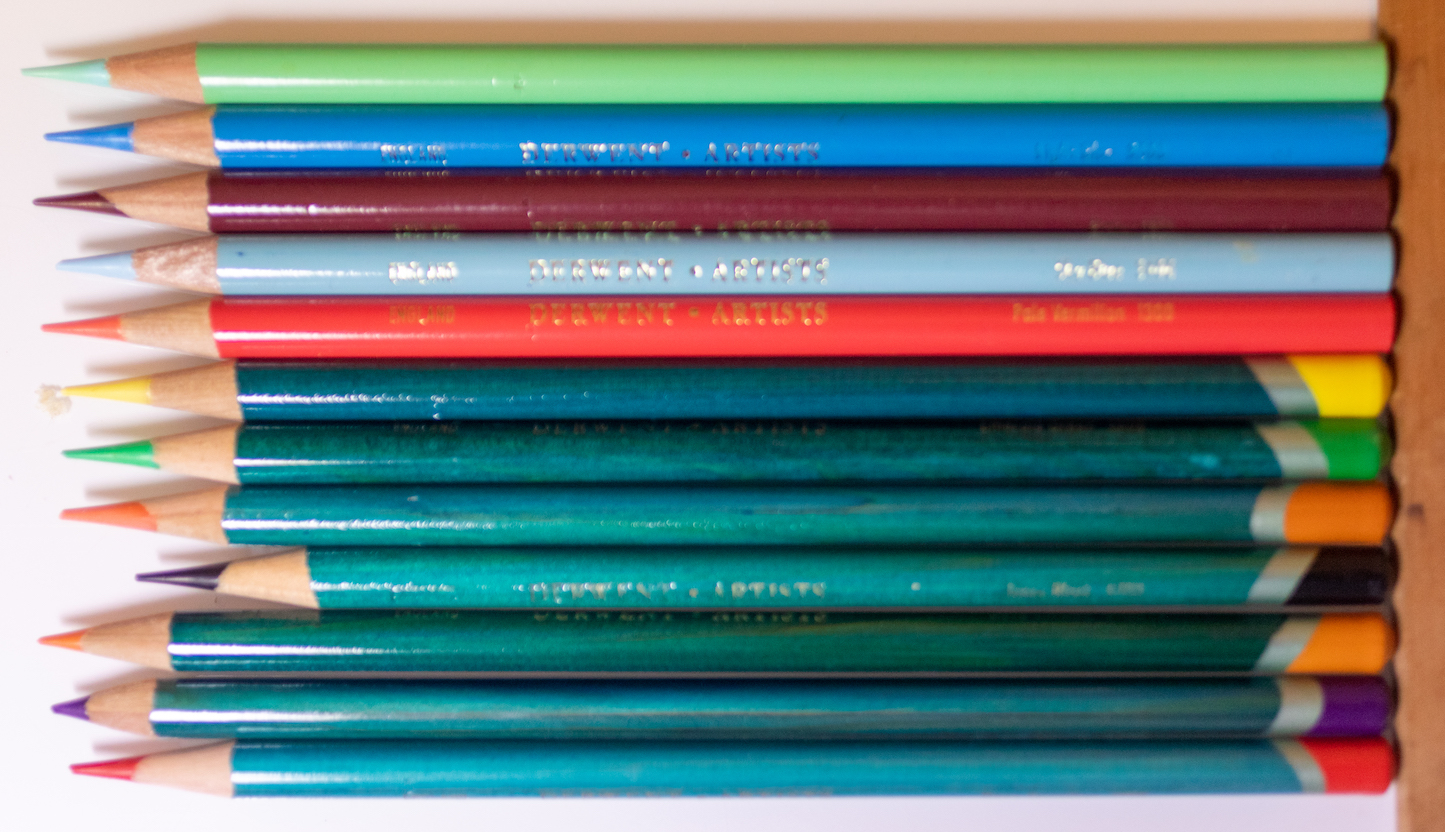 Artist's Pencils, Colouring Pencils, Derwent UK, Pastel Pencils 12 Tin