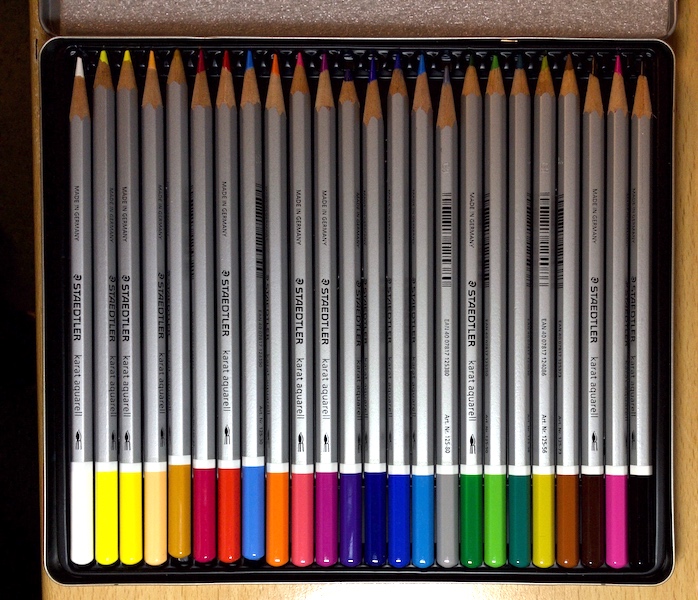 White nights watercolour pencils
